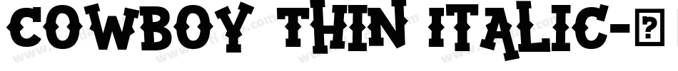 Cowboy Thin Italic字体转换